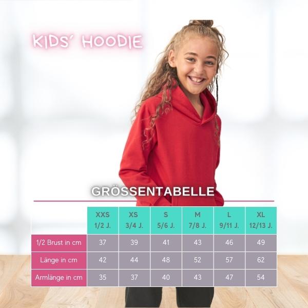 JH001J Kids Hoode Groessentabelle